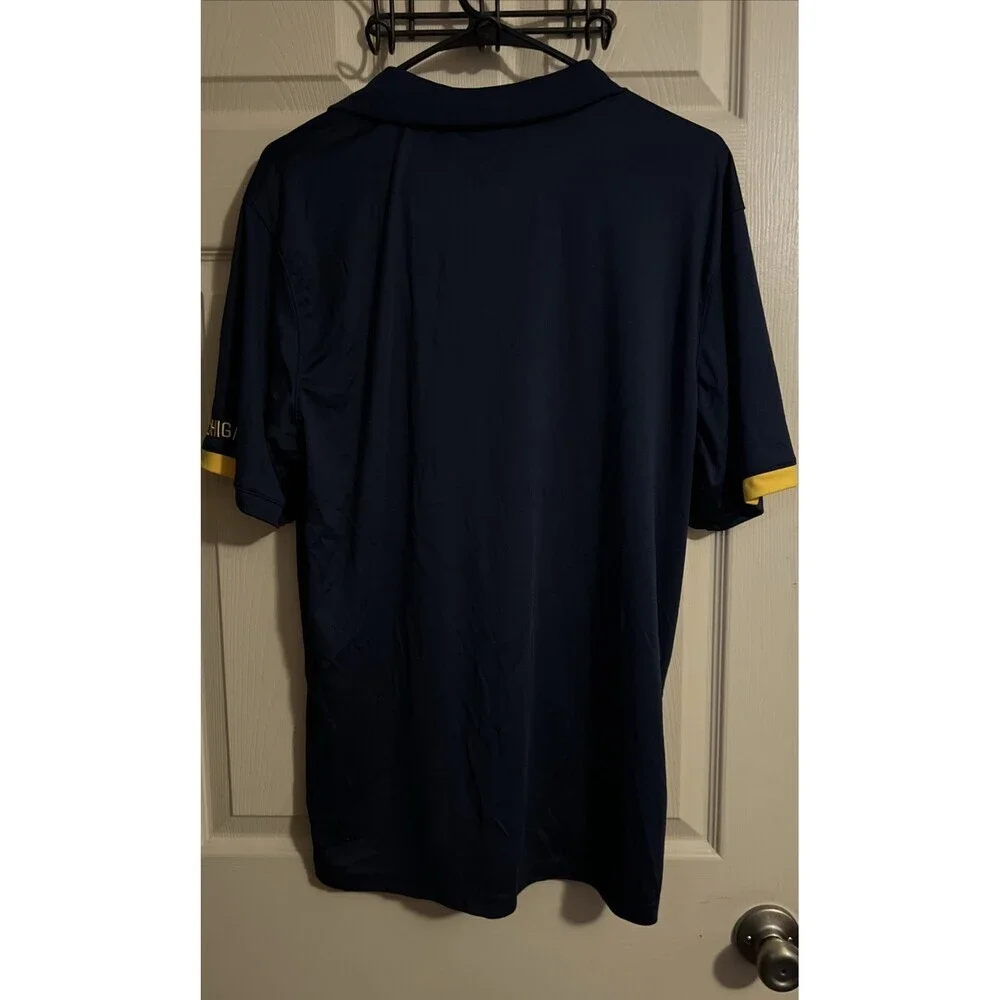 Michigan Wolverines Shirt Mens Large Colosseum Polo Adult College Sports - Picture 2 of 5
